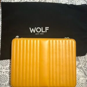 WOLF large zip case/travel/jewelry never used